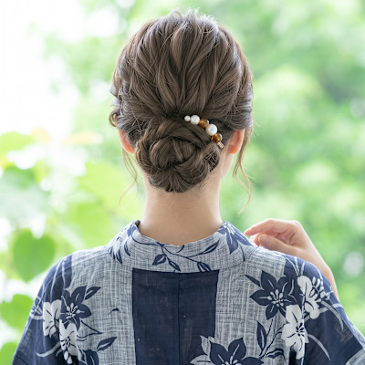 大人上品な浴衣ヘアセット＊ルーズシニヨン