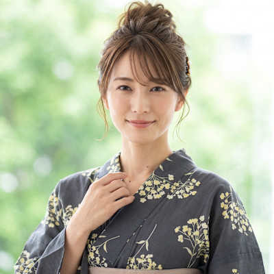 浴衣30代大人のルーズお団子ハイシニヨン