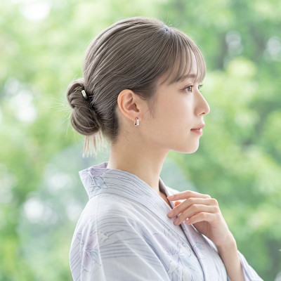 【浴衣ヘアセット】韓国風タイトな大人カチモリ