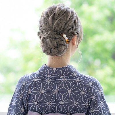 【大人上品】崩れにくい浴衣ヘアセット・シニヨン