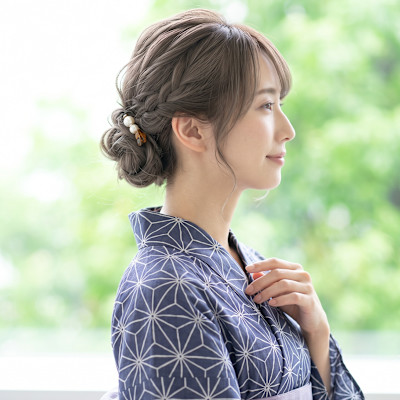 【大人上品】崩れにくい浴衣ヘアセット・シニヨン