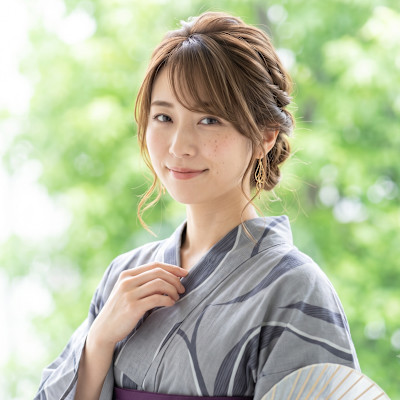 30代清潔感◇ルーズなシニヨンの上品浴衣ヘアセット