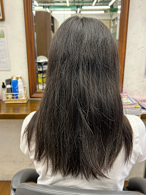 縮毛矯正ビフォーアフター