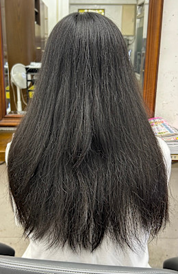 縮毛矯正ビフォーアフター