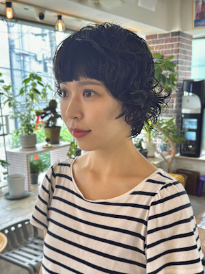 ショートカット　ショートパーマ　