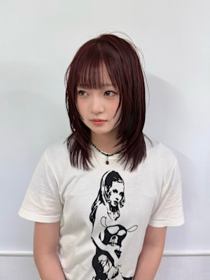 ミディアムレイヤー　ピンクブラウン　