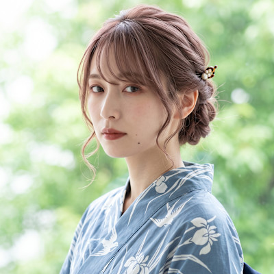 【30代】アンニュイ・ツイストシニヨン×大人浴衣