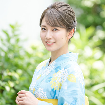 清楚可愛い浴衣ヘアセット・パールシニヨン