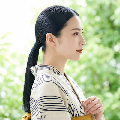 【30代】凛とした大人の洗練タイトローポニー浴衣ヘア