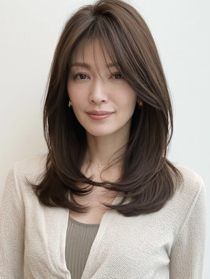 【50代髪質改善】白髪ぼかし/自然な縮毛矯正/