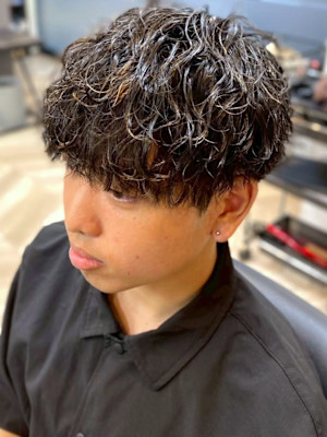束感パーマ メンズパーマ ショートマッシュ アッシュ【札幌】