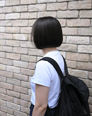 手入れが簡単なシンプルボブ