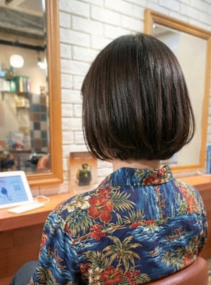 まとまる艶髪ストレートボブ【391スタイル】