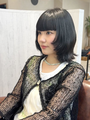顔周りレイヤー × くびれボブ