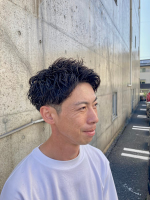 夏はショート✖️パーマで朝楽に