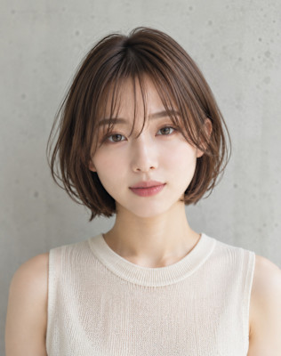 ナチュラルショート×ミルクブラウンで魅せる夏のおすすめボブ