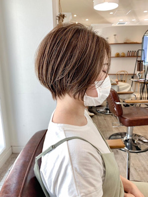 ◇大人可愛い40代50代60代ショートボブショート白髪ぼかし