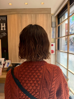自然なウェーブが可愛いボブパーマ【三軒茶屋】