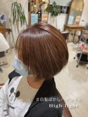 白髪ぼかしハイライト
