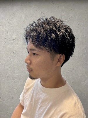 メンズソフトツイスト　メンズツイストピンパーマ