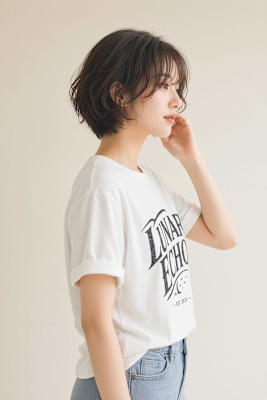 【垢抜けショート】無造作な毛流れでつくる、こなれヘア