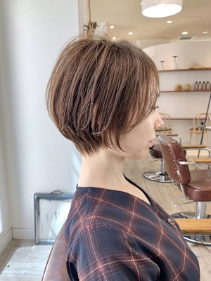 ◇大人可愛い40代50代60代ショートボブショート白髪ぼかし