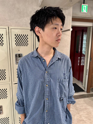 メンズショートアクティブショートスパイキーショート眉カット
