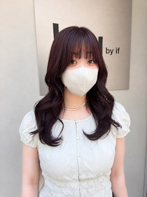 ラベンダーカラー×レイヤーカット