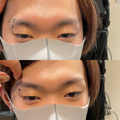 骨格矯正眉カット