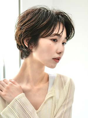 前下がりショート・ボブ/絶壁解消/前髪あり/40代/30代/