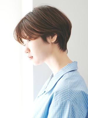 前下がりショート・ボブ/絶壁解消/前髪あり/40代/30代