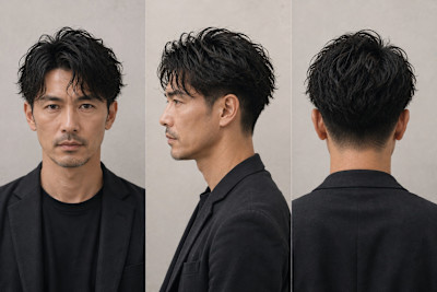 清潔感と色気の両立　イケオジパーマ
