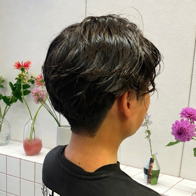メンズカット黒髪スタイル
