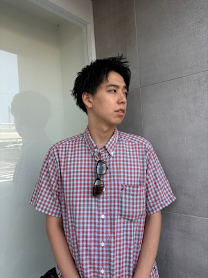 爽やかアップバングショート