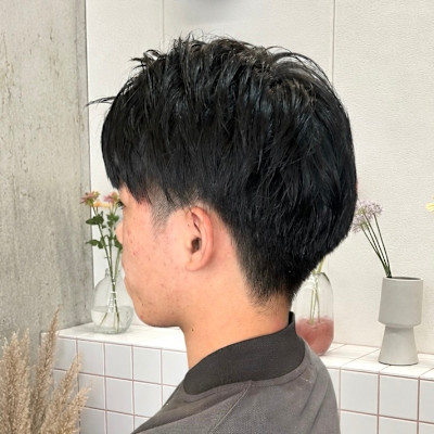 王道ツーブロマッシュショート