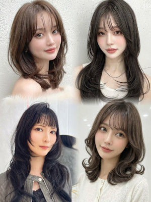 顔まわりレイヤー×韓国ヘア