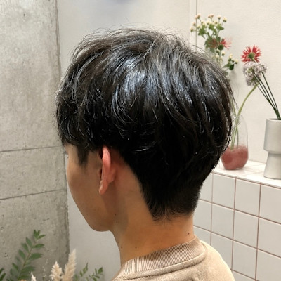 王道暗髪メンズヘア