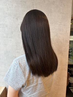 ロング　透明感ブラウン