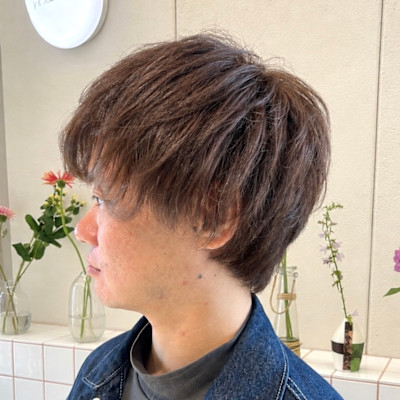メンズ茶色ショート