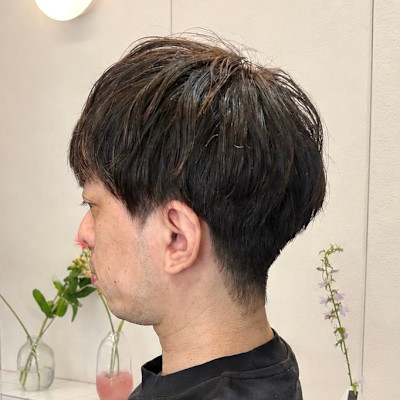 メンズ暗髪ショート
