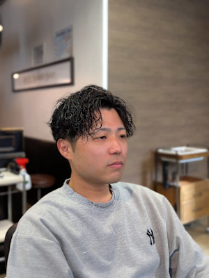 ツーブロックショートカルマヘアスリックバックジェットフェード