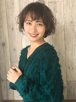 エアリーパーマショートボブ