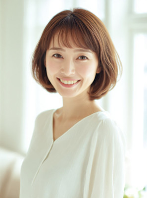 ４０代５０代大人女性◎脱白髪染めハイライト×くびれミディ