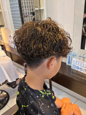 限定　子供波巻きパーマ
