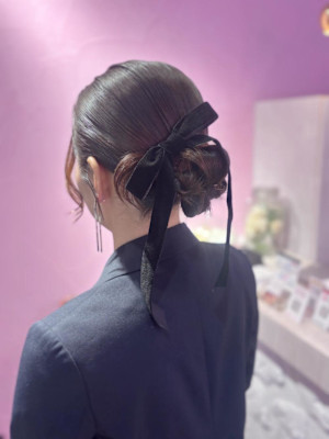 お呼ばれカチモリヘア♪