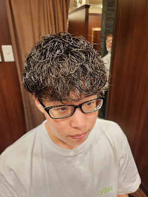 波巻きパーマ
