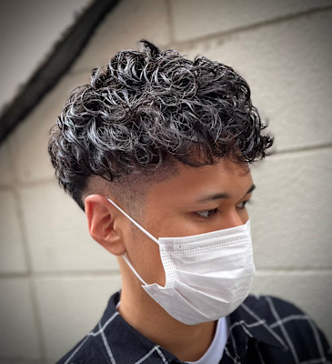 外人風パーマ
