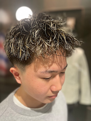 ショートフェードスタイル×メッシュ