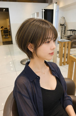赤み消しオリーブベージュのくびれショート