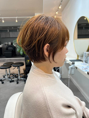 ◇大人可愛い40代50代60代ショートボブショート白髪ぼかし